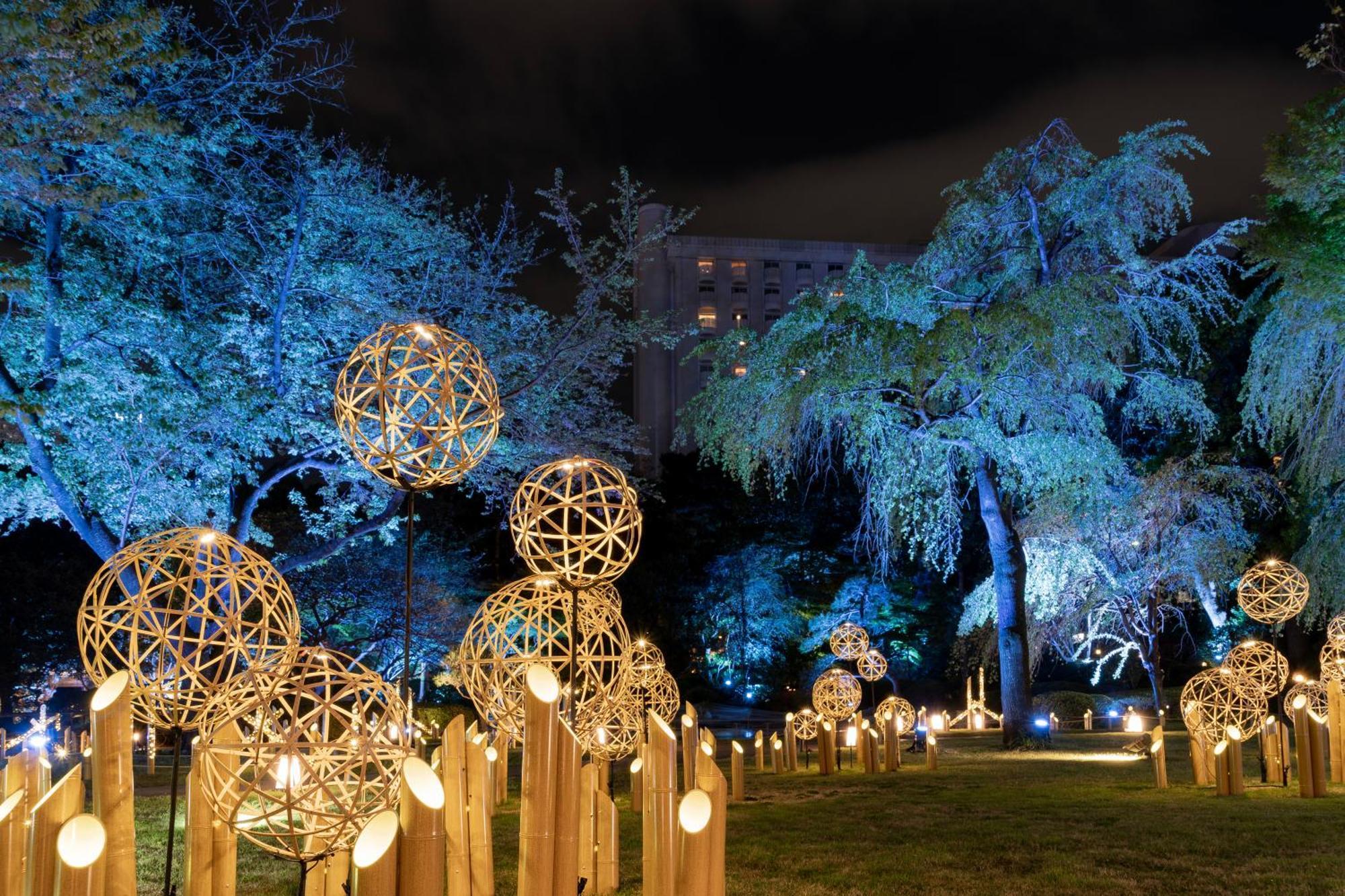 Grand Prince Hotel Shin Takanawa Токио Екстериор снимка Illumination of the park